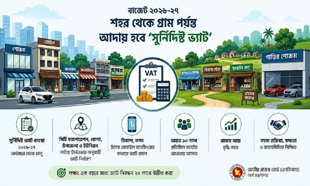 বাজেট ২০২৬-২৭: গ্রাম পর্যন্ত ভ্যাটের জাল, আসছে ‘সুনির্দিষ্ট ভ্যাট’